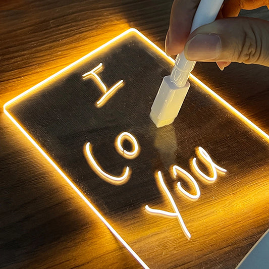 "Magical LED Message Board Night Light - Perfect Gift for Kids and Loved Ones!"